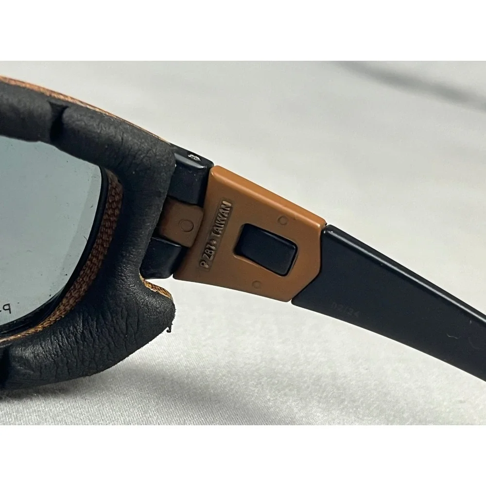 Carhartt Mens Black Brown Wrap Around Safety Sunglasses Foam Padded Anti Fog